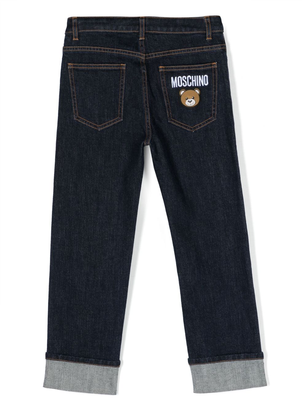 Image 2 of Moschino Kids Teddy Bear-motif straight-leg jeans