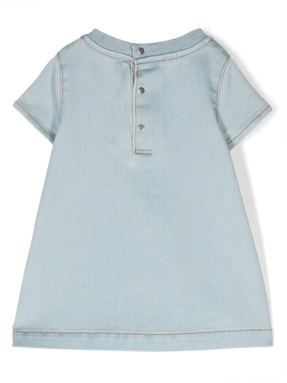 Moschino Kids Mini-jurk met logoprint - Blauw