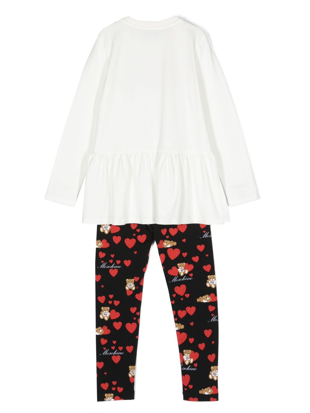 Image 2 of Moschino Kids Teddy Bear heart-print trouser set