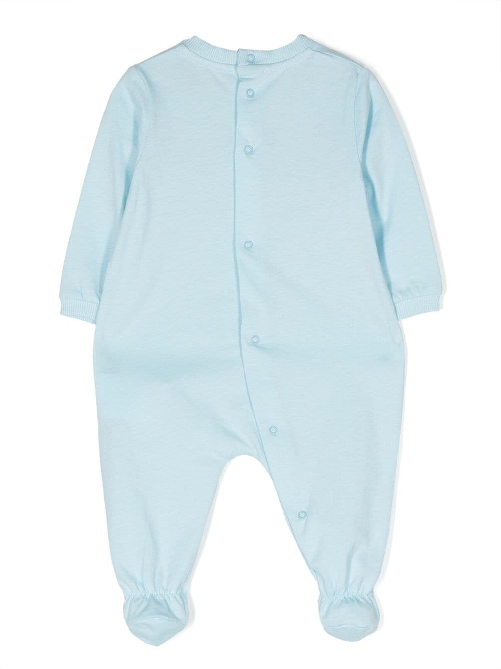 Moschino Kids Romper met logoprint - Blauw