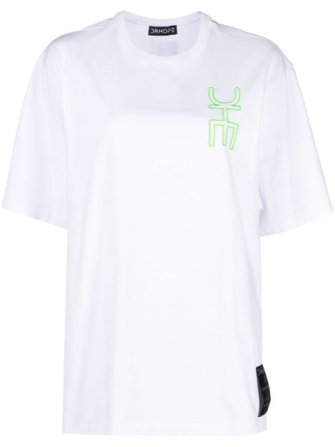 DRHOPE T-Shirt mit Logo-Stickerei