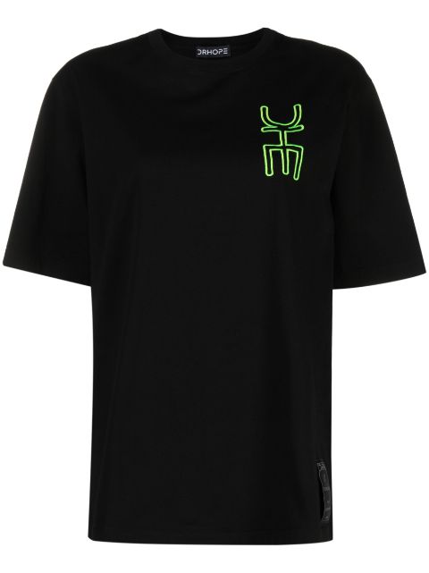 DRHOPE Katoenen T-shirt met geborduurd logo