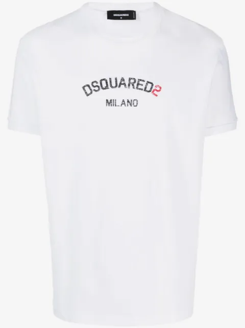 DSQUARED2 playera con logo estampado