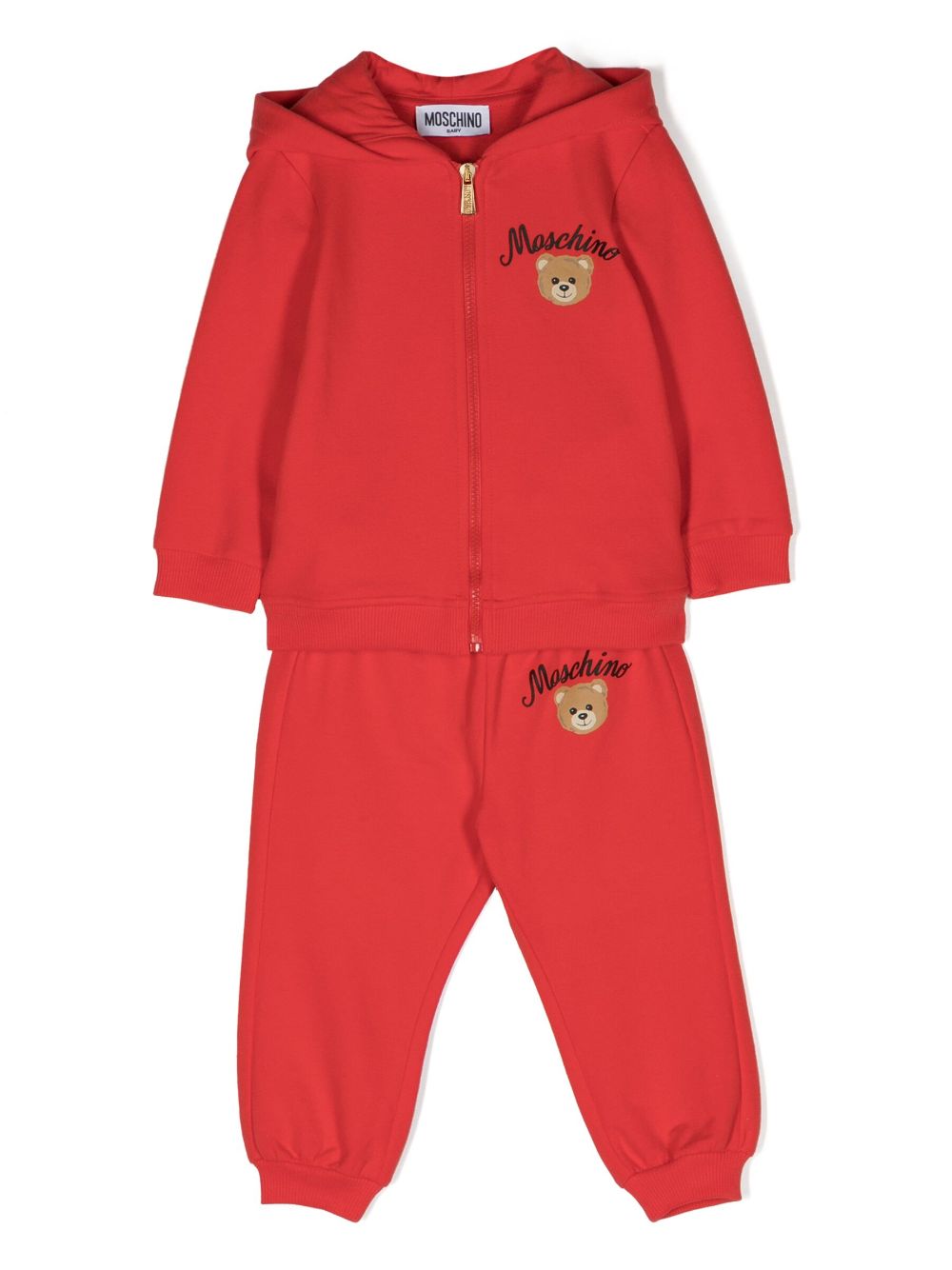 Moschino Kids Teddy Bear-print tracksuit set - Red