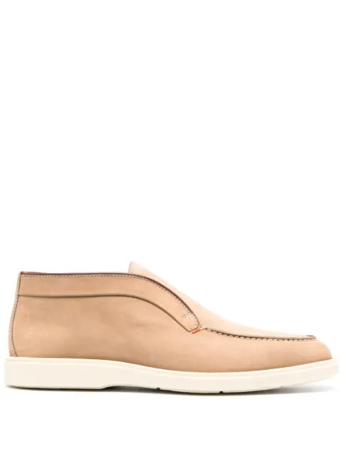 Santoni leather slip-on boots