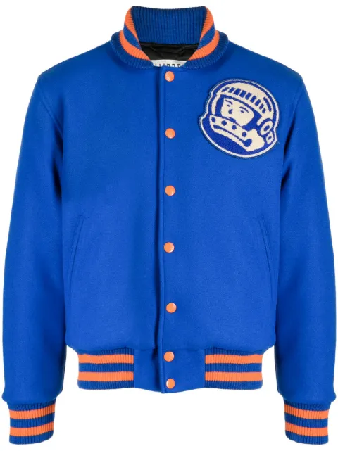 Billionaire Boys Club - logo-patch striped bomber jacket