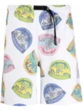 Billionaire Boys Club graphic-print cotton shorts - White