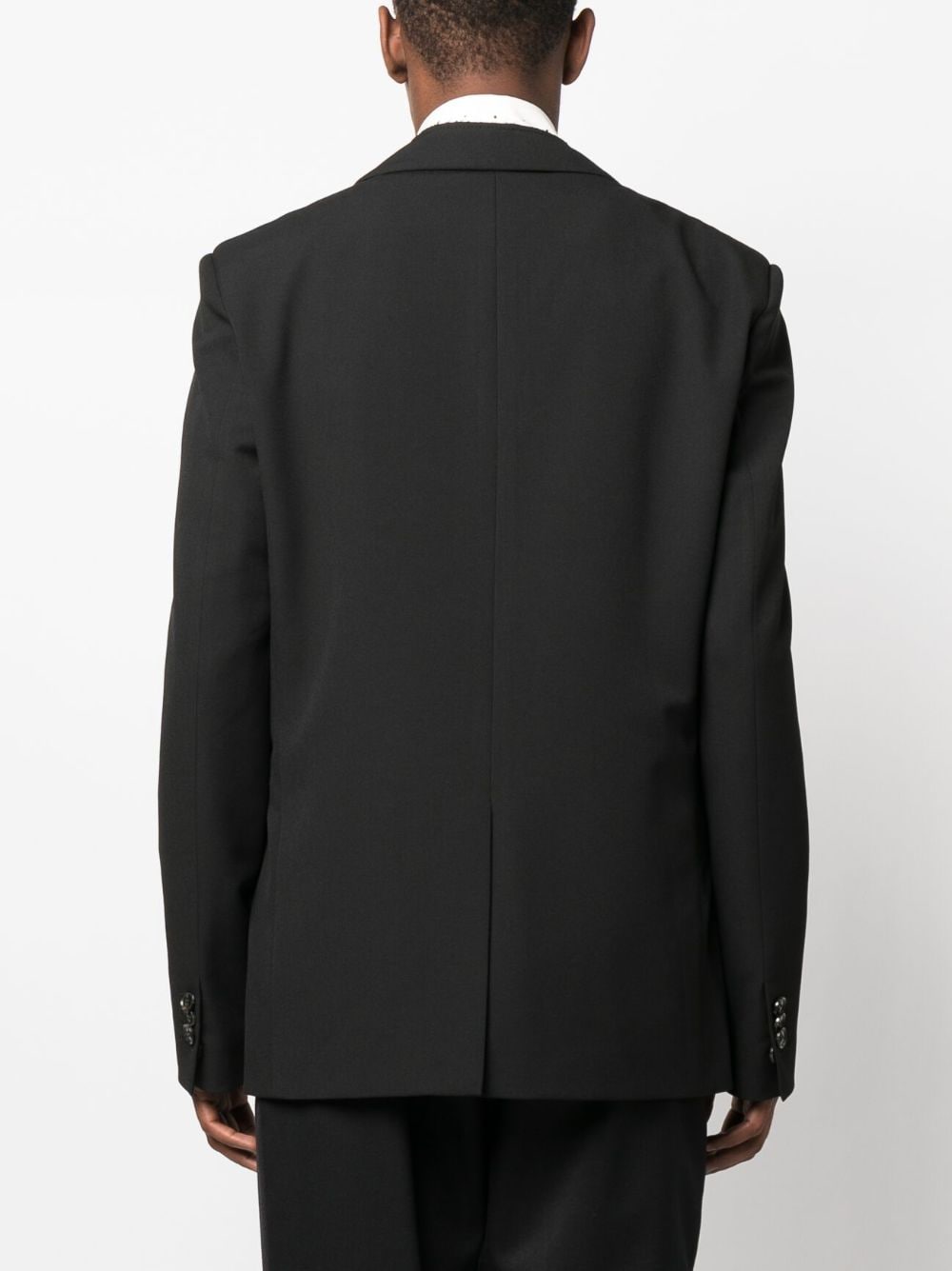 Shop Mm6 Maison Margiela Contrasting-stitch Detail Suit Jacket In Black