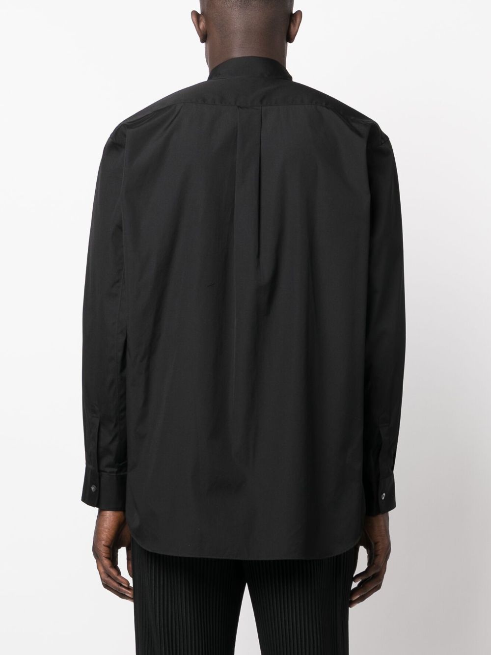 Shop Comme Des Garçons Shirt Button-up Cotton Shirt In Black