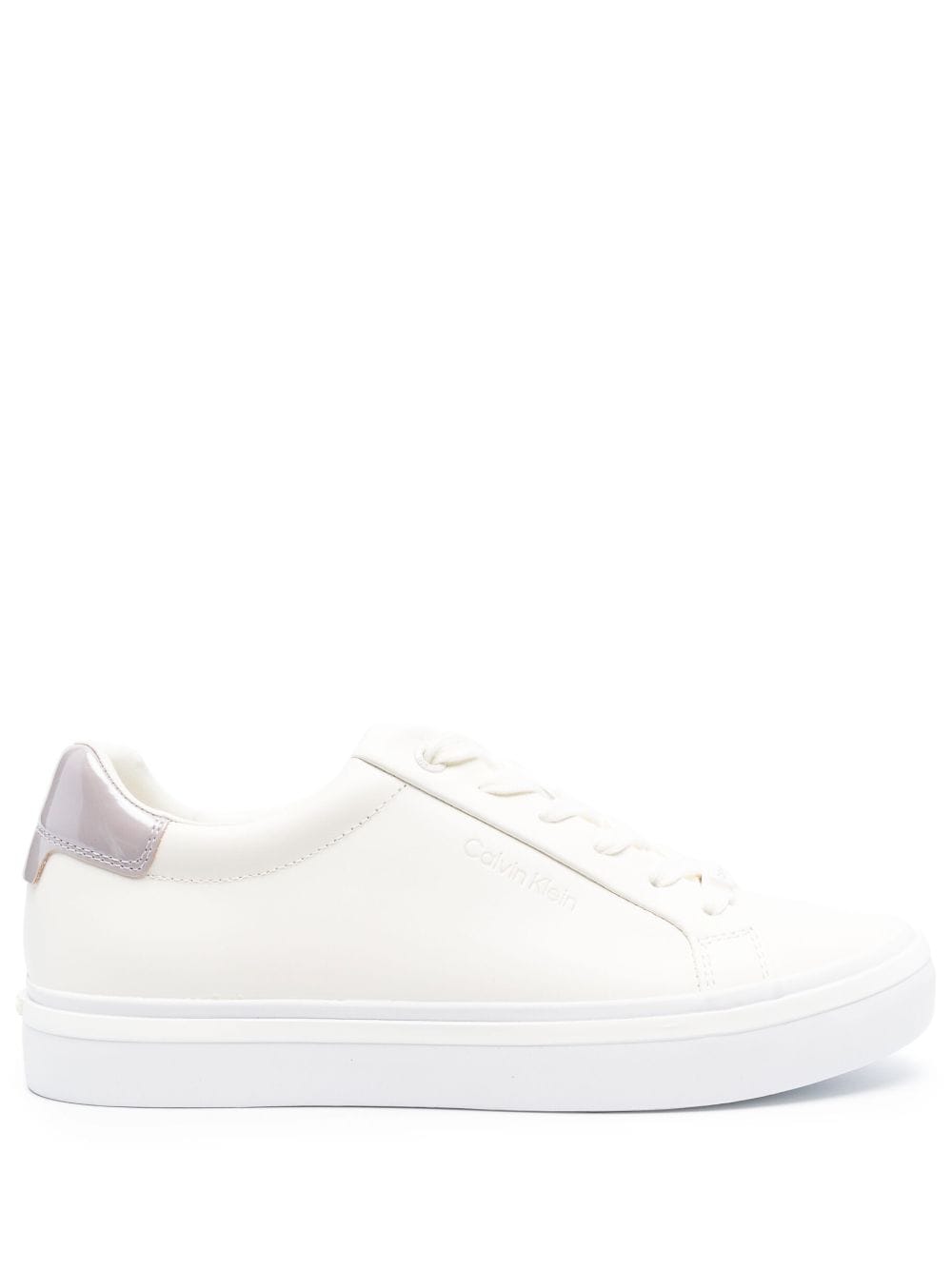 Calvin Klein Vulc Lace-up Sneakers In Weiss