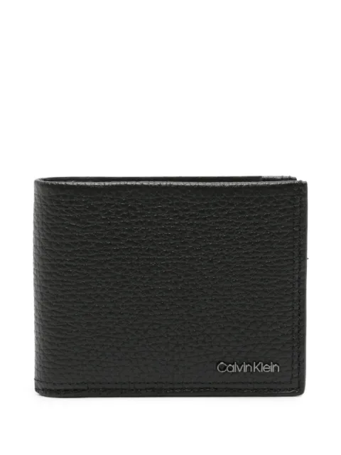 Calvin Klein logo-plaque bi-fold leather wallet