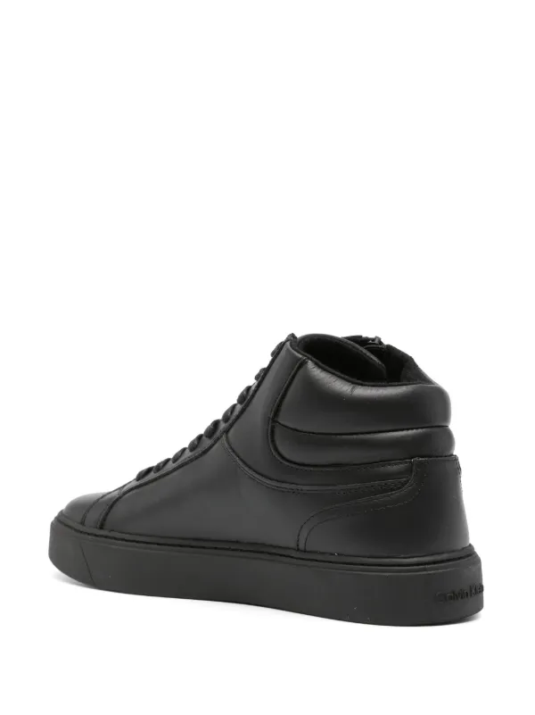 Calvin Klein logo debossed Leather Sneakers Farfetch
