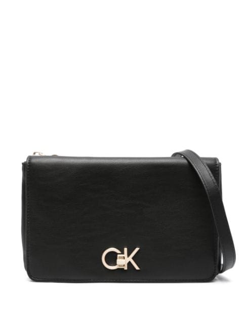 Calvin Klein logo-plaque faux-leather crossbody bag