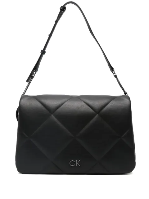 Calvin Klein logo-plaque quilted shoulder bag