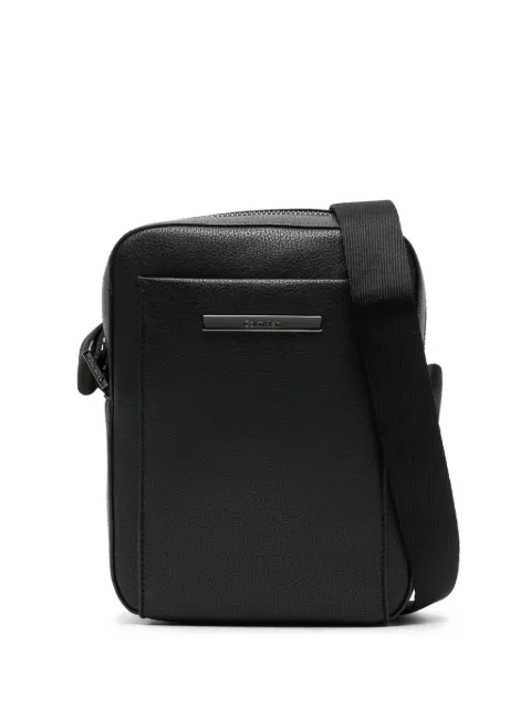 Calvin Klein logo-plaque faux-leather crossbody bag