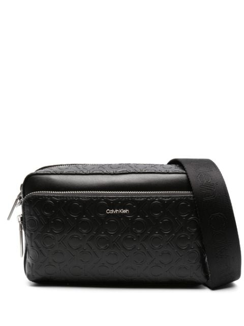 Calvin Klein debossed-logo satchel bag