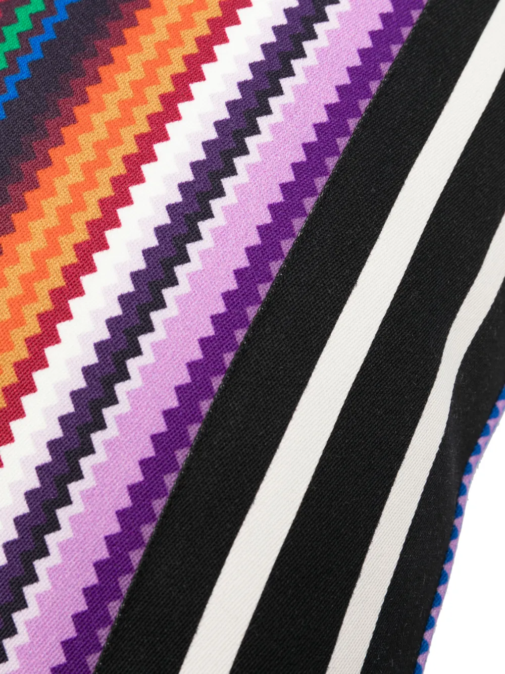 Zigzag Print Feather Cushion