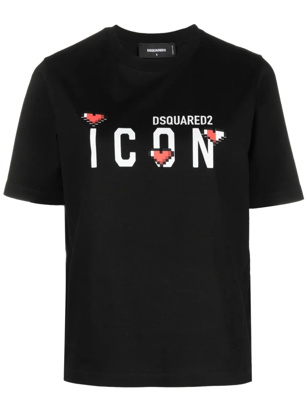 Shop Dsquared2 Logo-print Cotton T-shirt In Schwarz