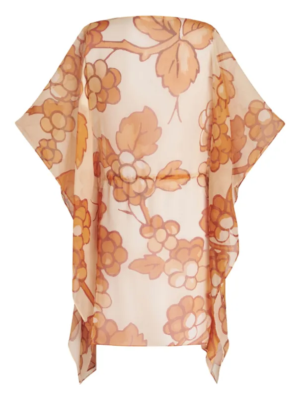 【送料&関税込】Etro Floral Printed Kaftan Dress ETRO Berry-print Kaftan Dress | Orange | FARFETCH