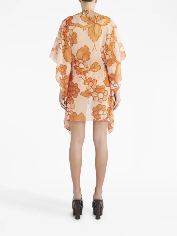 ワンピース ETRO COTTON BRALETTE DRESS ETRO Berry-print Kaftan Dress | Orange | FARFETCH