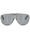 Philipp Plein Stud pilot-frame sunglasses - Black