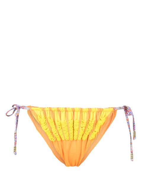 It's Now Cool bead-embellished tied bikini bottoms