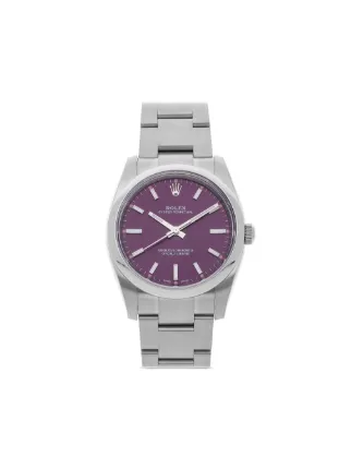 Rolex oyster perpetual purple dial sale