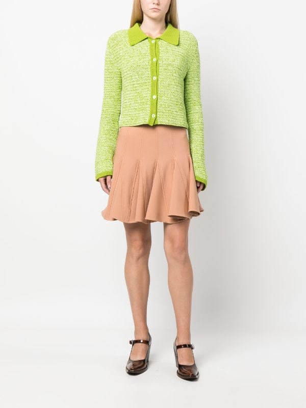 Nº21 pleated-edge stretch-design Skirt - Farfetch