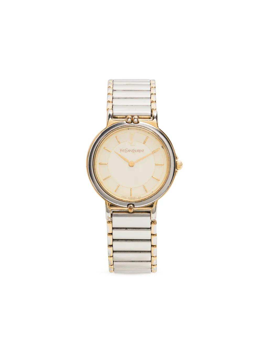 Pre-owned Saint Laurent 1990-2000s  Round Quartz 25mm In Gold