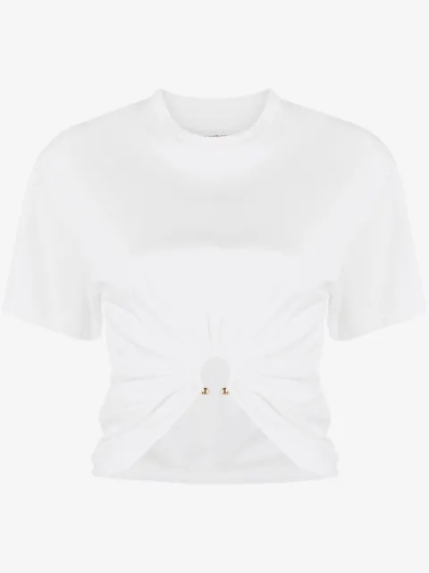 Rabanne camiseta con detalle fruncido