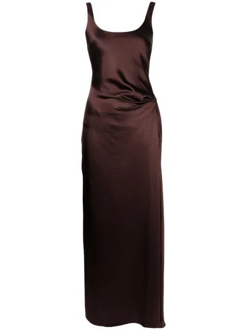 Anna Quan Etta gathered-detail satin dress