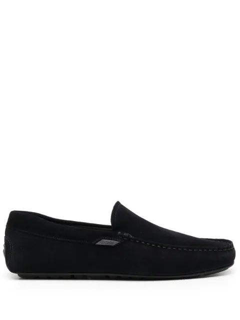 BOSS Mocassim de camurça com logo