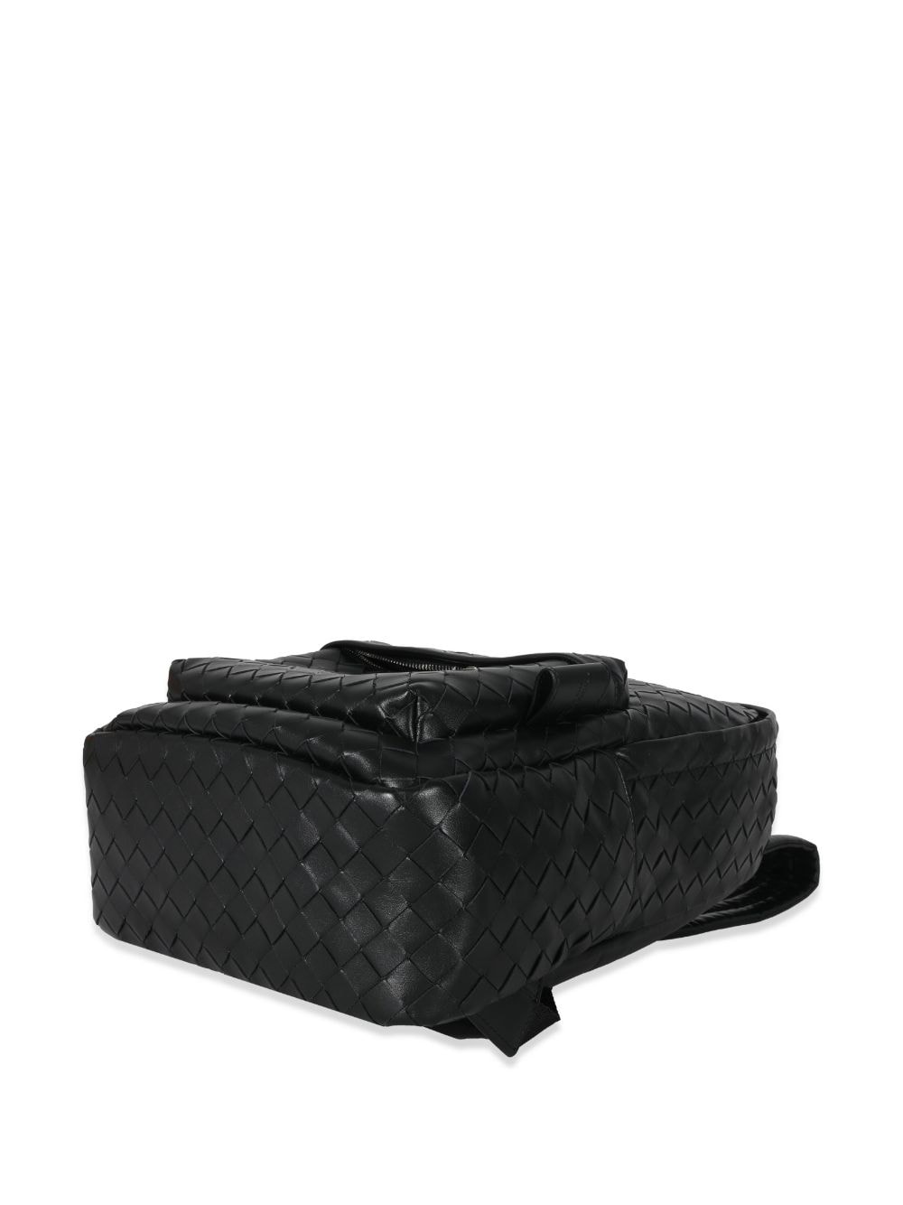 Pre-owned Bottega Veneta Small Intrecciato Backpack In Black