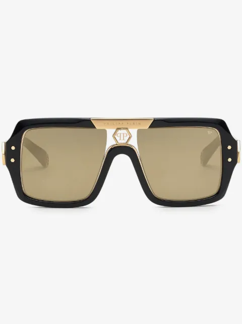 Philipp Plein Eyewear logo-plaque square-frame sunglasses
