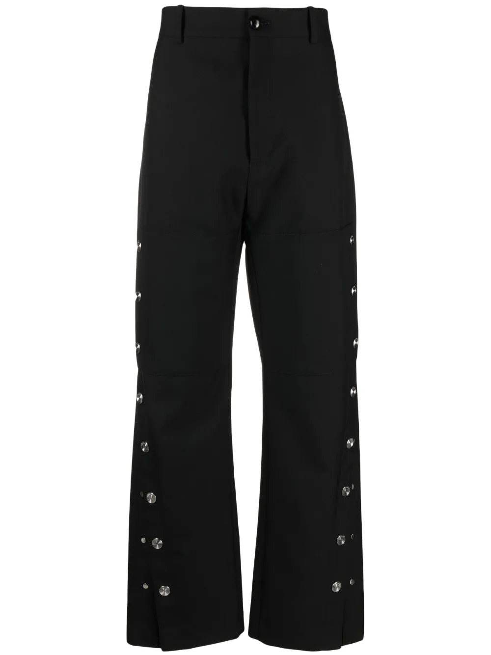 NAMACHEKO PRESS-STUD WIDE-LEG TROUSERS