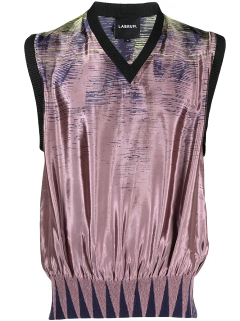 Labrum London two-tone satin vest