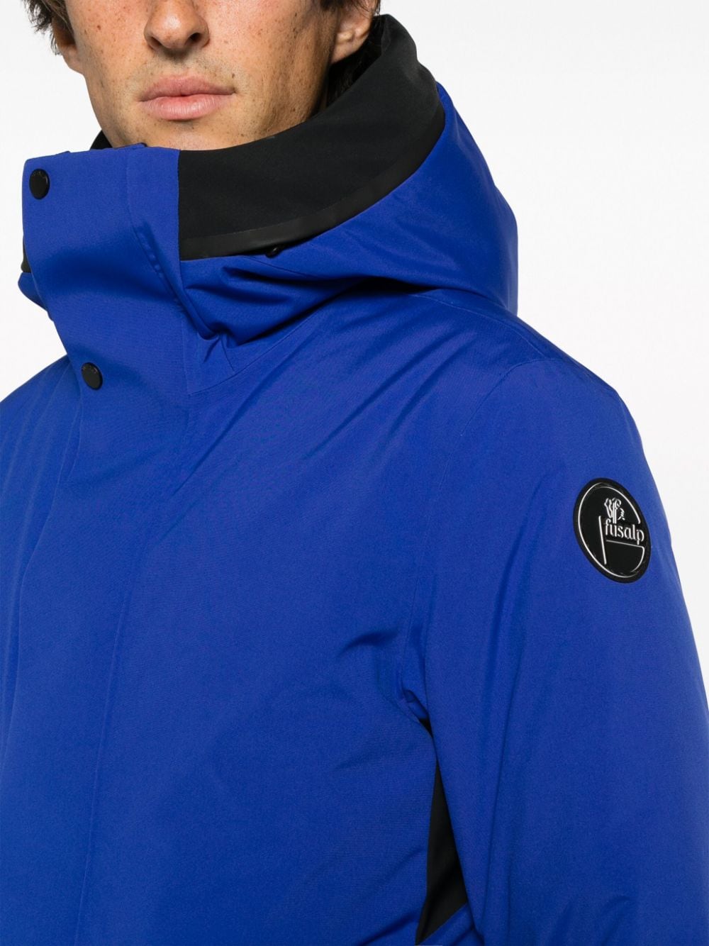 Shop Fusalp Lyor Ski Hooded Jacket In Blue