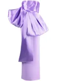Solace London The Maeve bow-embellished gown - Purple