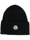 Moncler ribbed-knit virgin wool beanie - Black