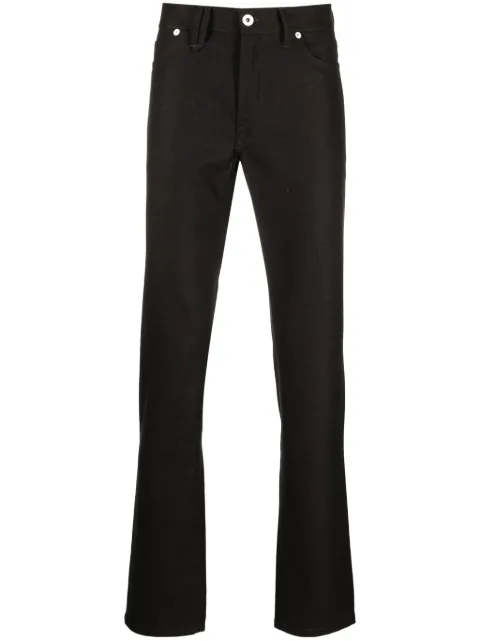 Brioni pantalones tapered con tiro bajo