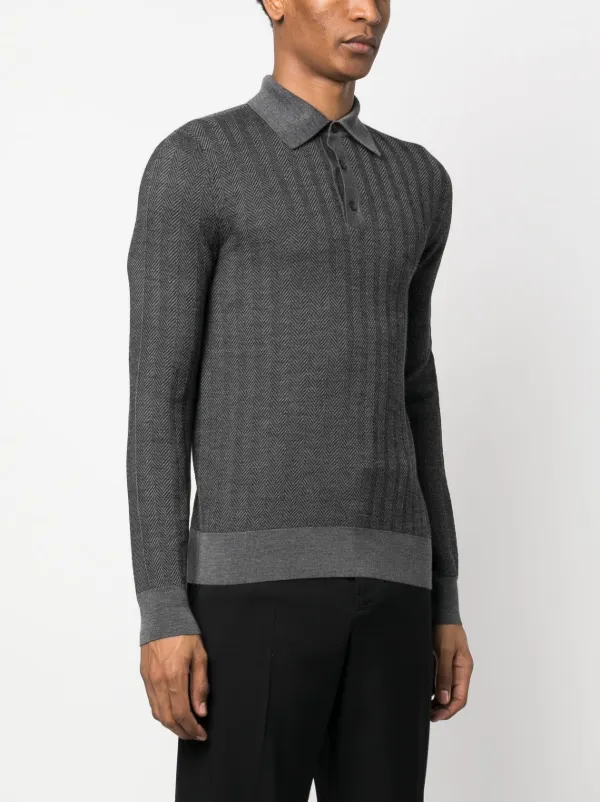 Brioni long sleeve clearance polo