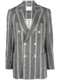 Circolo 1901 double-breasted striped blazer - Black