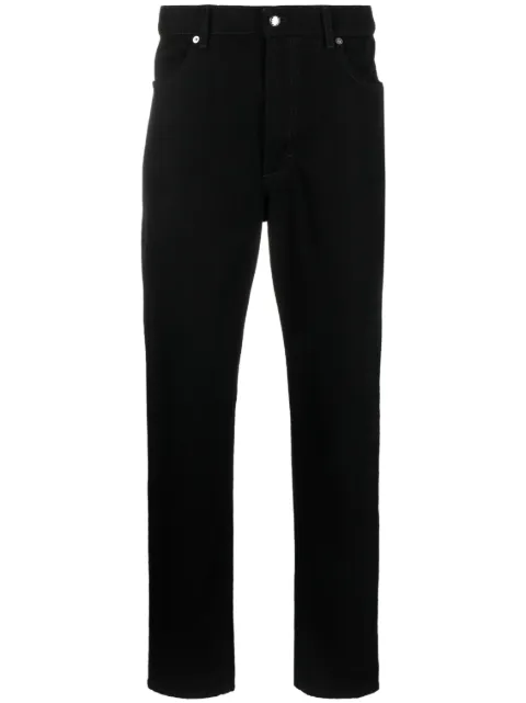 Eckhaus Latta pantalones tapered con tiro medio 