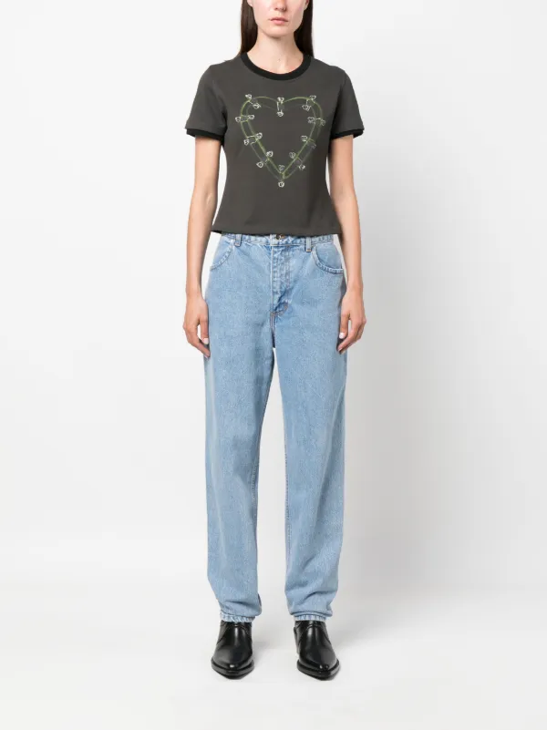 Eckhaus Latta mid-rise straight-leg Jeans | Blue | FARFETCH