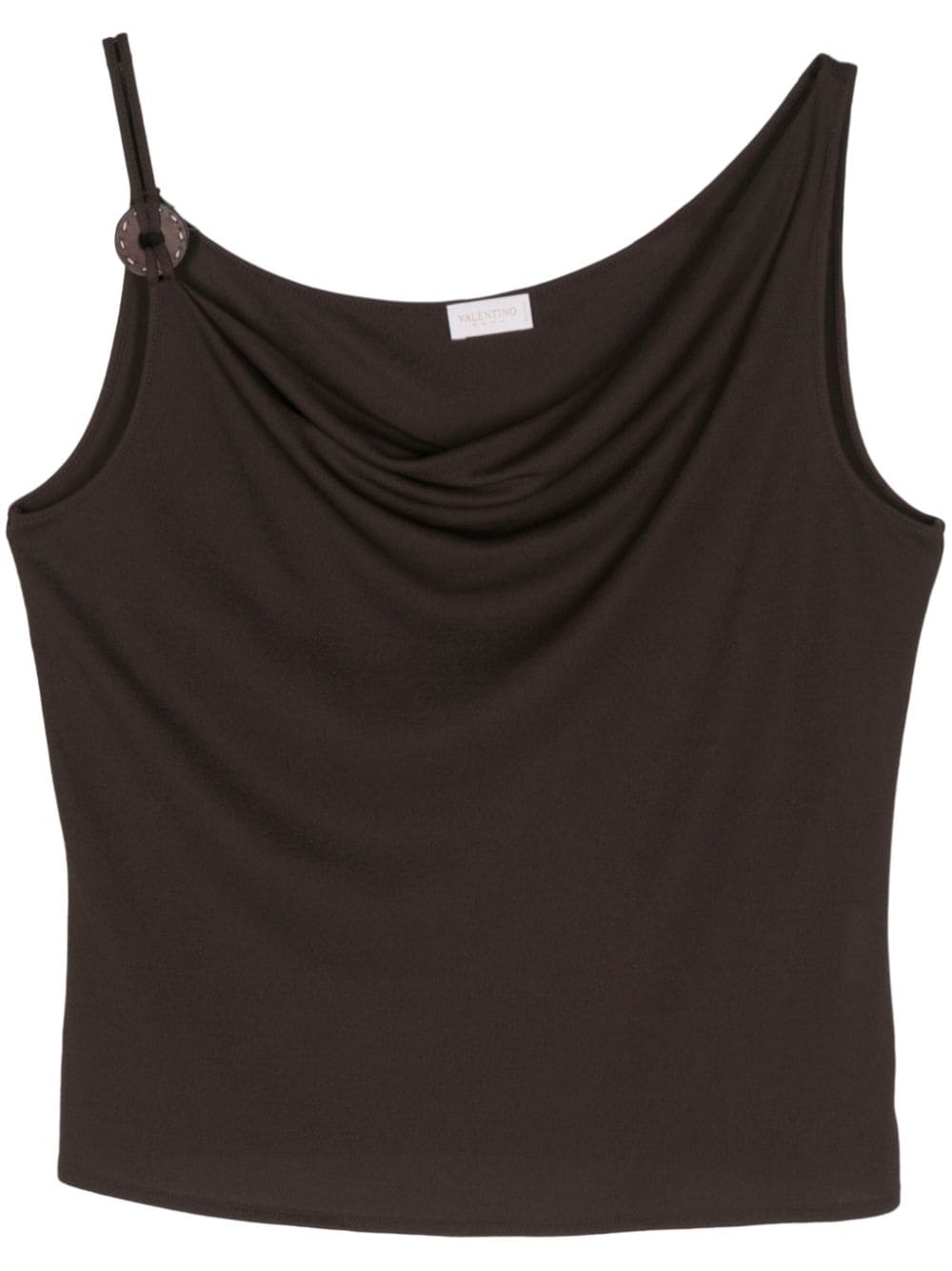 Pre-owned Valentino 2010s Asymmetric Tank Top In Brown