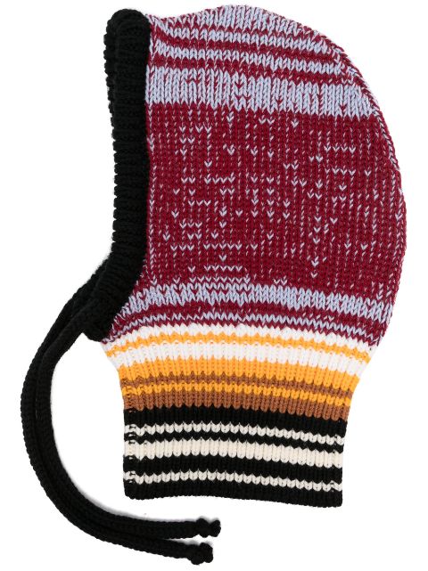 Marni striped ribbed-knit balaclava Men