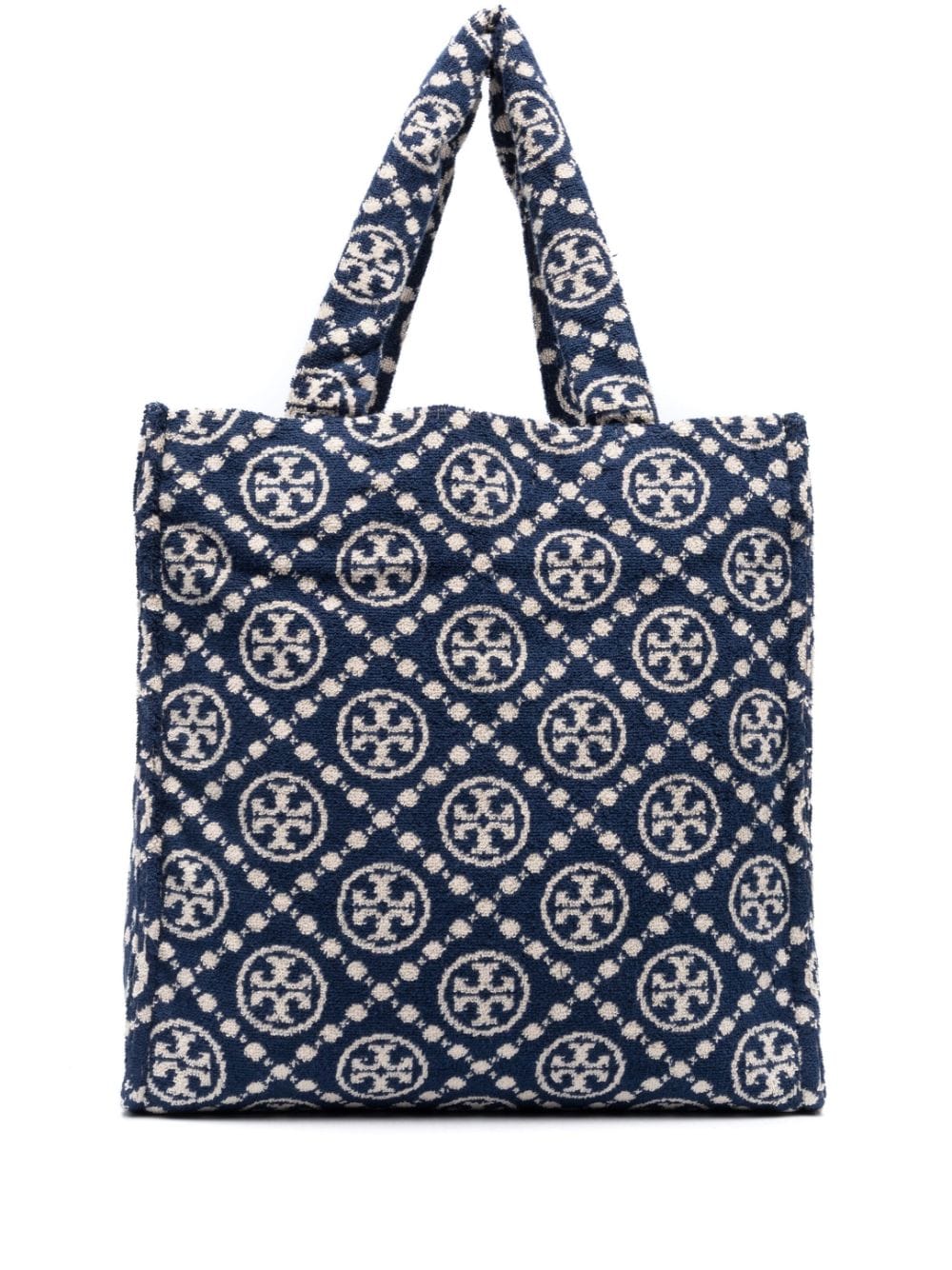 Image 1 of Tory Burch  T Monogram terry-cloth tote bag