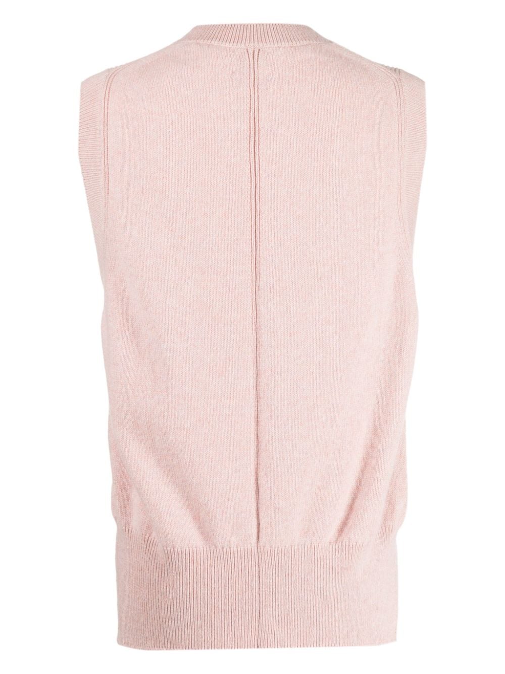 Shop Barrie Ribbed Cashmere Vest In Pink