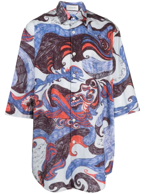 LEMAIRE Angkasapura graphic-print shirt