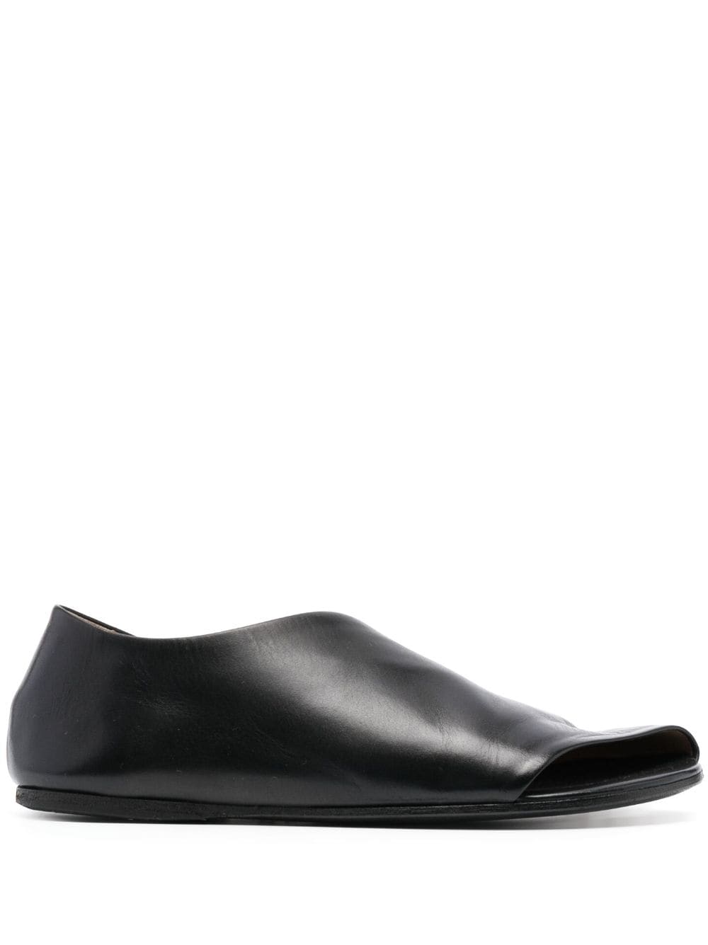 Shop Marsèll Arsella Leather Sandals In Black